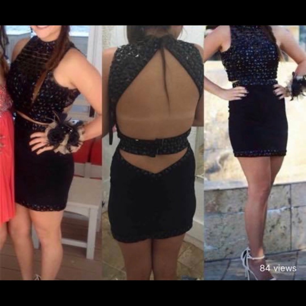 Black 2 piece formal dress